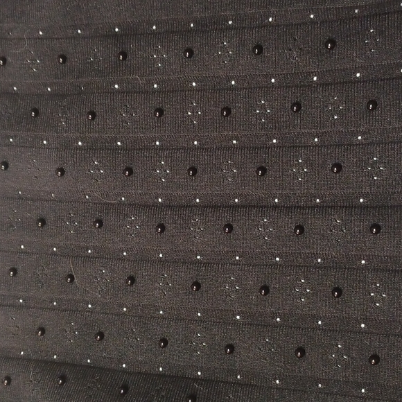 Whitehouse black market LP studded new with tags black sweater with white - Picture 3 of 6